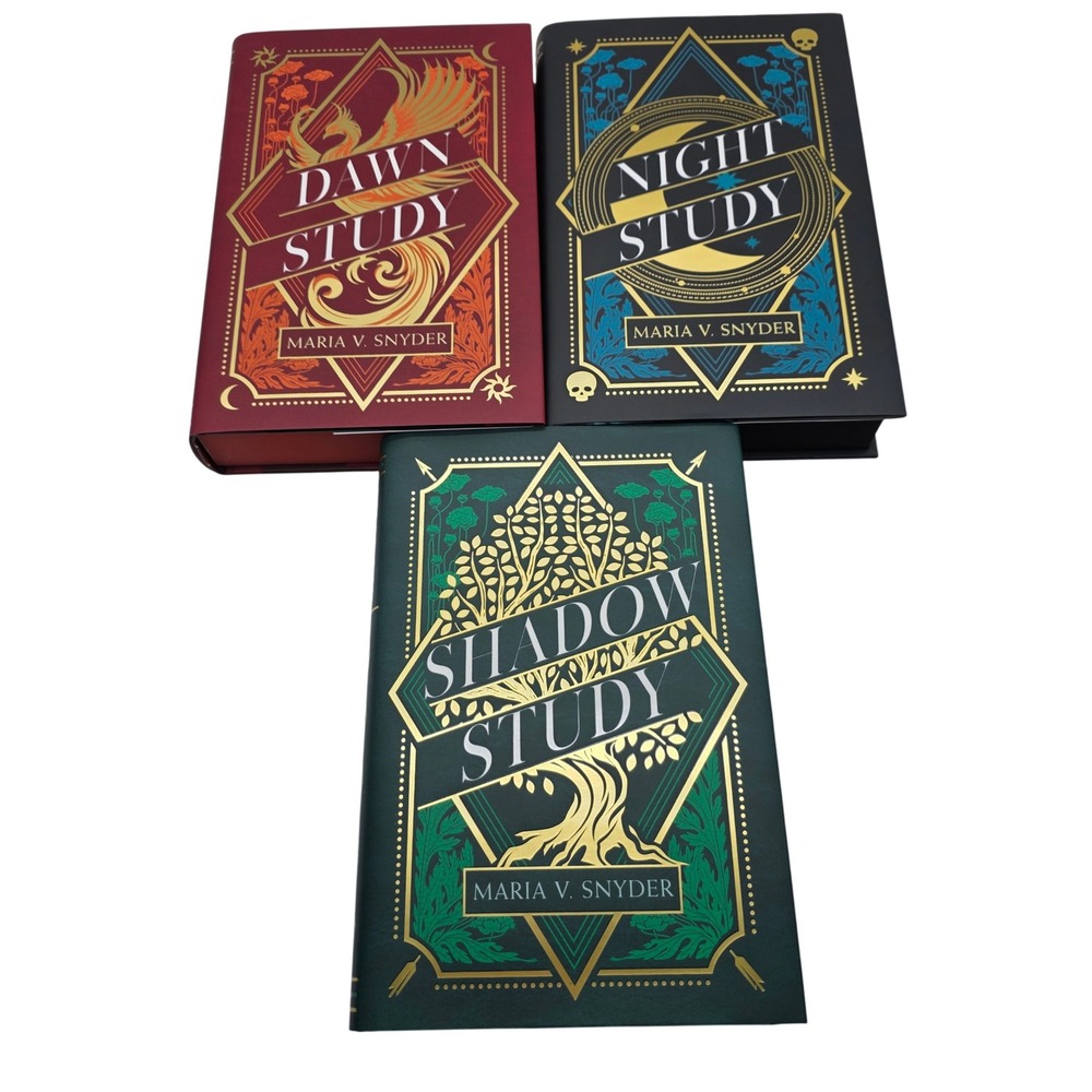 Poison Study Trilogy Maria V Snyder Dawn Night‎ Shadow Book Lot Signed Fairyloot